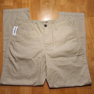 Old Navy Men's 33x30 Flat Front Khaki Pants